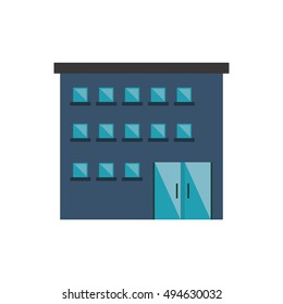 Isolated building with windows design