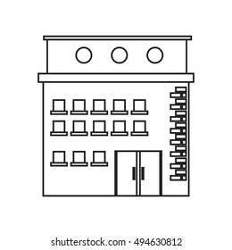 Isolated building with windows design