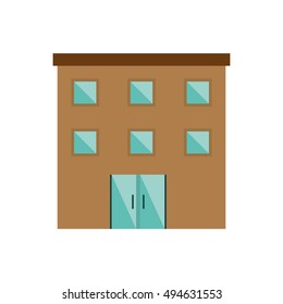 Isolated building with windows design