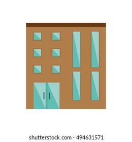 Isolated building with windows design