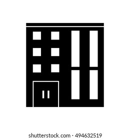 Isolated building with windows design