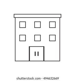 Isolated building with windows design