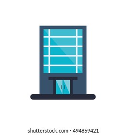 Isolated building with windows design
