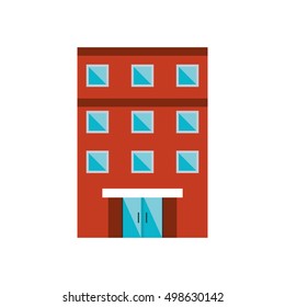 Isolated building with windows design