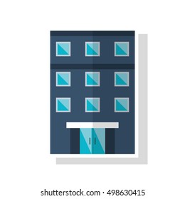 Isolated building with windows design
