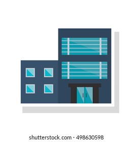 Isolated building with windows design