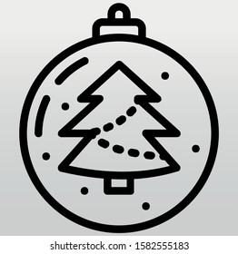 Isolated bulb with christmass tree 