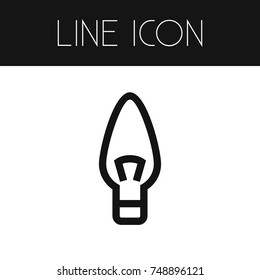 Isolated Bulb Outline. Innovation Vector Element Can Be Used For Bulb, Innovation, Light Design Concept.