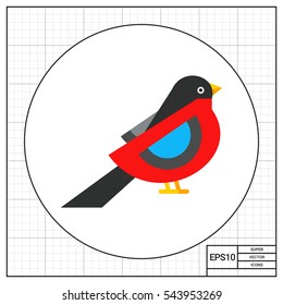 Isolated Bullfinch Icon