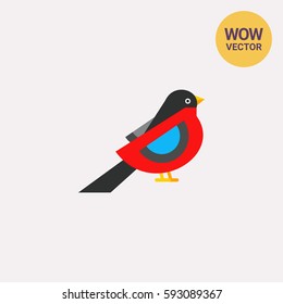 Isolated Bullfinch Icon