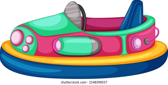 Isolated Bumper car cartoon illustration