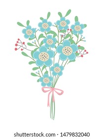 Isolated bunch of flowers design