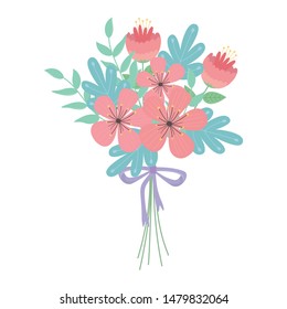 Isolated bunch of flowers design