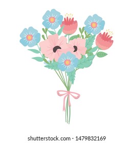 Isolated bunch of flowers design