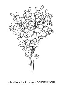 Isolated bunch of flowers design