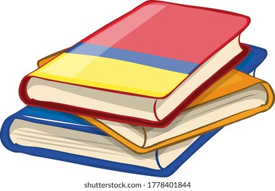 Isolación del paquete de ilustraciones de libros