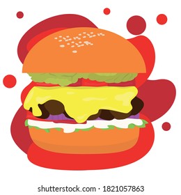 Isolated burger icon. Fast food icon - VEctor