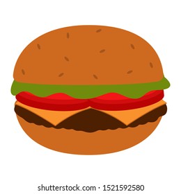 Isolated burger image on a white background - Vector