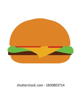 Isolated burguer for eat home activities icon- Vector