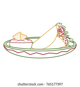 Isolated burrito design