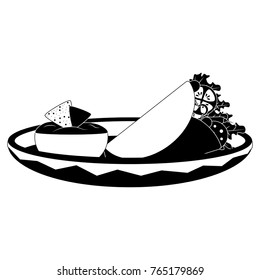 Isolated burrito design
