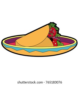 Isolated burrito design