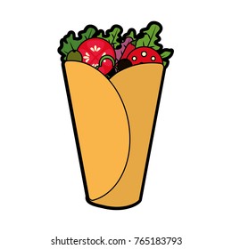 Isolated burrito design