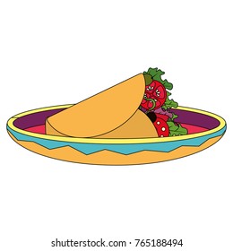 Isolated burrito design