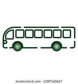 Icono de bus aislado Vector de línea de salida coloreado