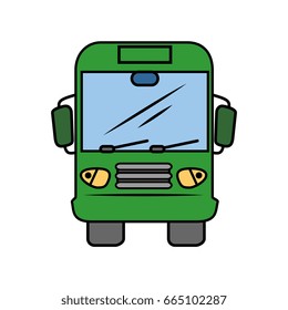 isolated bus truck