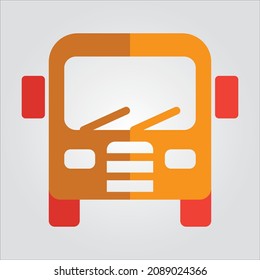 Icono de gráfico de vectores de bus aislados Transparente escalable
