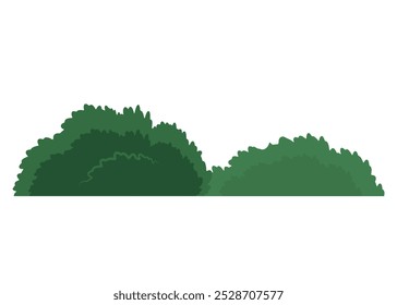 Símbolo isolado de Bush, elemento da natureza em estilo cartoon. ilustração vetorial isolado no fundo branco.