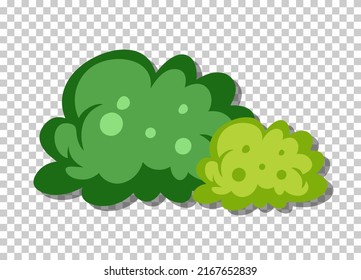 Isolated bushes in flat style illustration