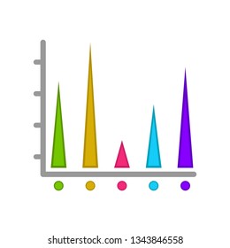 Isolated business data graph image. Vector illustration design