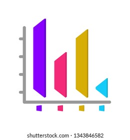 Isolated business data graph image. Vector illustration design