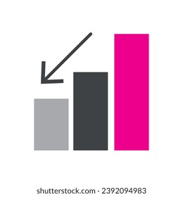 Isolated business graph icon Vector illustration