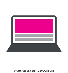 Isolated business laptop icon Vector illustration