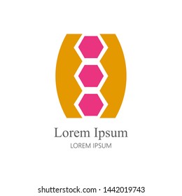 Isolated business logo with text on a with background - Vector