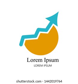Isolated business logo with text on a with background - Vector