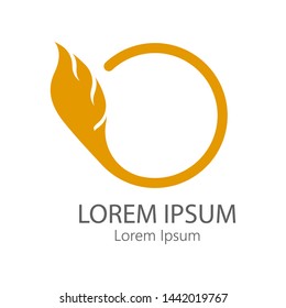 Isolated business logo with text on a with background - Vector