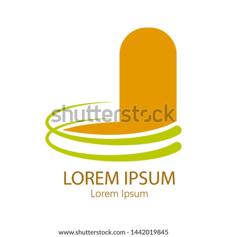 Isolated business logo with text on a with background - Vector