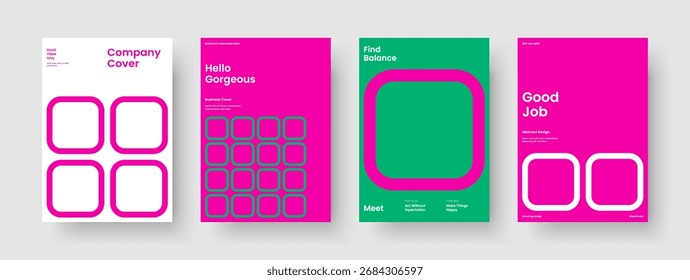 Isoliertes Business Presentation Design. Abstrakte Postervorlage. Layout des geometrischen Buchdeckels. Bericht. Hintergrund. Broschüre. Flyer. Banner. Notebook. Handzettel Markenidentität. Broschüre. Merkblatt