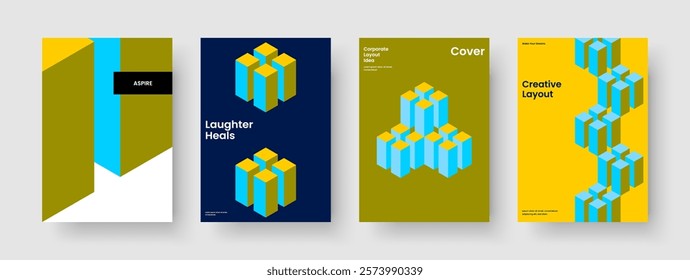 Isolated Business Presentation Design. Creative Poster Layout. Geometric Background Template. Book Cover. Flyer. Report. Brochure. Banner. Catalog. Portfolio. Advertising. Handbill. Notebook