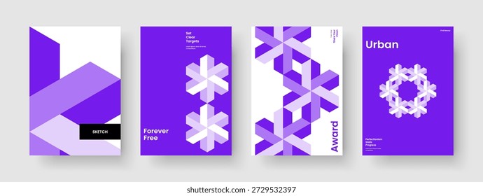 Design de apresentação de negócios isolado. Layout de Brochura Criativa. Modelo de Folheto Geométrico. Estandarte. Cartaz. Relatório. Capa do livro. Fundo. Portfólio. Boletim informativo. Diário. Acervo. Revista