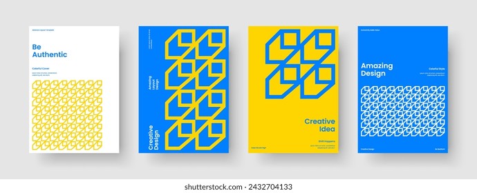Diseño aislado de la presentación del negocio. Plantilla de fondo geométrico. Diseño de informe moderno. Cartel. Volante. Pancarta. Folleto. Portada del libro. Cuaderno. Catálogo. Prospecto. Cartera. Identidad de marca