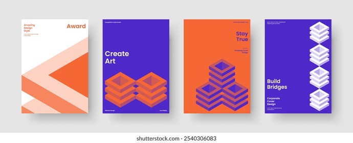 Design de apresentação comercial isolado. Layout de Panfleto Geométrico. Modelo de relatório criativo. Cartaz. Brochura. Faixa. Histórico. Capa de Livro. Conhecimento manual. Identidade da marca. Carteira. Diário. Boletim Informativo