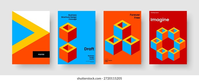 Design de apresentação comercial isolado. Modelo de banner moderno. Disposição Geométrica Da Capa Do Livro. Brochura. Panfleto. Cartaz. Histórico. Relatório. Folheto informativo. Publicidade. Carteira. Catálogo. Conhecimento manual. Revista