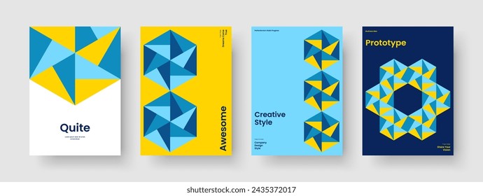 Diseño de presentación empresarial aislado. Diseño de volante geométrico. Plantilla de informe creativo. Antecedentes. Folleto. Cartel. Portada del libro. Pancarta. Revista. Publicidad. Folleto. Diario. Catálogo