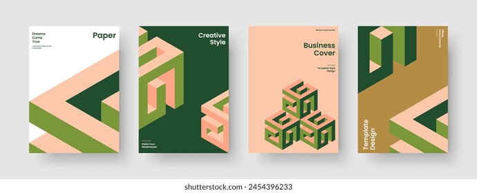Isolated Business Presentation Layout. Geometric Banner Design. Creative Report Template. Flyer. Poster. Background. Brochure. Book Cover. Pamphlet. Catalog. Portfolio. Handbill. Notebook. Leaflet