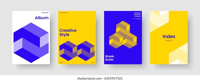Diseño de presentación empresarial aislado. Plantilla de Anuncio geométrico. Diseño de póster creativo. Folleto. Informe. Antecedentes. Volante. Portada del libro. Handbill. Cartera. Identidad de marca. Revista. Folleto